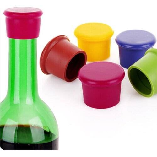 1pc Silicone Wine Bottle Stoppers Keep Vacuum Sealed Spout Liquor Flow Stopper Pour Cap Bottle Cover Kitchen Bar Tools