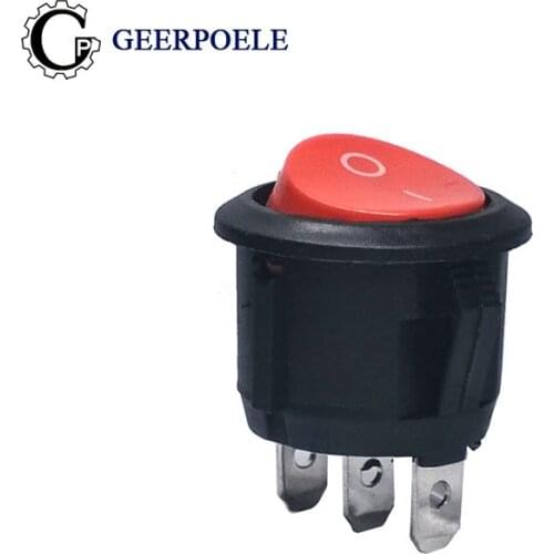 10 pcs/lot KCD1 105 23MM 3Pin Round 250V 6A Boat Switch SPST Snap-in ON OFF Position Rocker