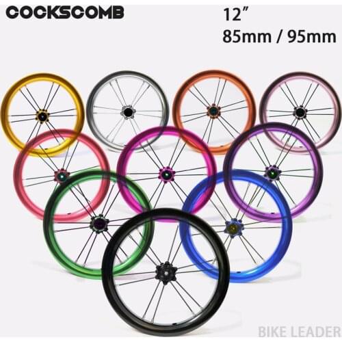 12 inches Wheels for Kids Balance Bike 85 95mm Children Slide Anodize Colorful Double Layer Aluminum Allolly Bicycle Wheelset