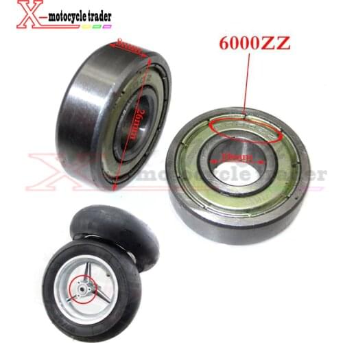 4pcs/lot Wholesale Double Shielded Miniature Deep Groove Ball Bearings 6000ZZ for pocket bike rims 10*26*8 mm