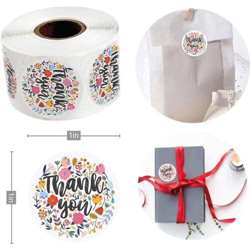500pcs/roll Sealing Label Stickers Adhesive Paster Baking Paper Tags for Gifts Craft Album Scrapbooking Stickers Handbook Decor