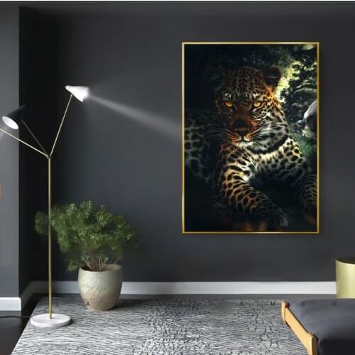 African Leopard Art Canvas Painting Cute Animal Posters and Prints Wall Art Picture for Living Room Kids Modern Home Decor