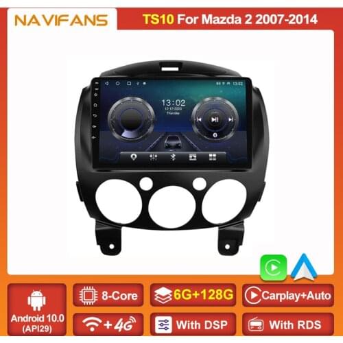 RDS Android 11 Car Auto Radio 8core For Mazda 2 Mazda2 2007-2014 GPS Multimedia Video Player Autoradio Navigation Stereo Carplay