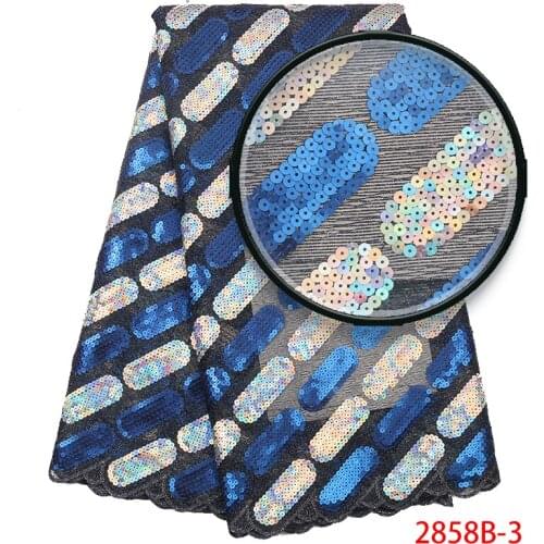 Shining embroidered voile fabric material african print tulle sequin lace dry gold sequin fabric wedding latest 2019 XZ2858B