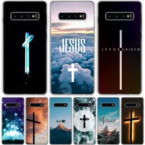 Christian Cross Design Phone Case for Samsung Galaxy A51 A71 A50 A70 A40 A30 A20E A10 A01 A21 A41 M30S A6 A7 A8 A9 Plus + Cover