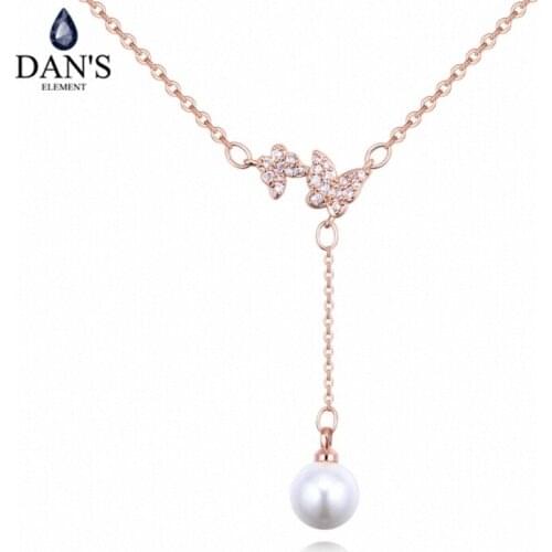 DANS Element Brand 3 Colors Real Austrian Crystals Fashion Water Drop Tassel Pendant Necklace for Women Valentine Gift 127807