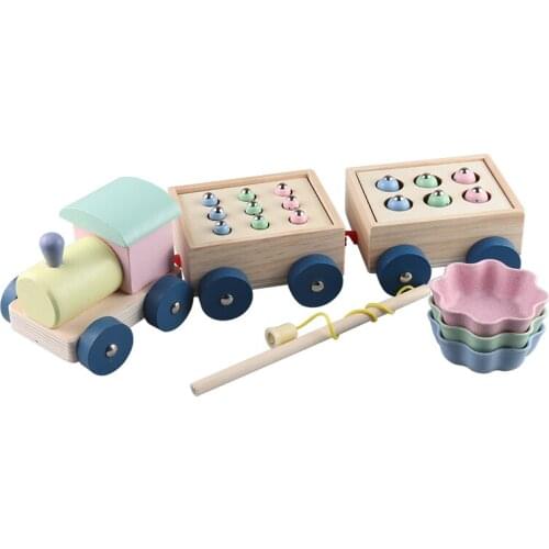 Kids Toys Interactive Wooden Toys Magnetic Games Fishing Toys Catch Worm Baby Early Educational Toys For Children Girl Gifts