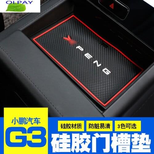 For Xpeng G3 Door Slot Pad Silicone Non-slip Pad Water Cup Pad Shock-stopping Pad Storage Box Pad Modification Special