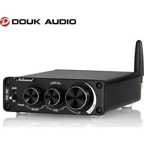 Douk Audio NS15G Mini Bluetooth 5.0 TPA3116 Digital Power Amplifier HiFi Stereo Audio Sound Class D Amp Bass Treble For Speaker