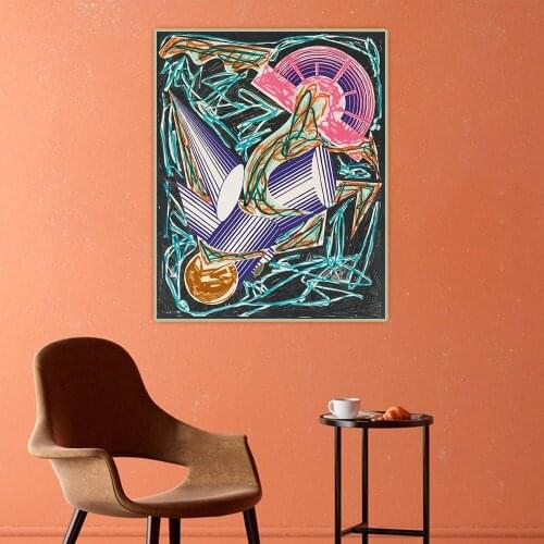 Frank Stella《From Illustrations after El Lissitzkys Had Gadya Series》Canvas Art Oil Painting Minimalism Decor Home Decoration