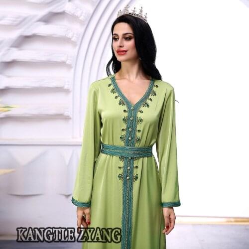 Eid Mubarak Abaya Dubai Turkey Islamic Muslim Dress Kaftan Robe Longue Djellaba Femme Dresses Abayas For Women Caftan Marocain