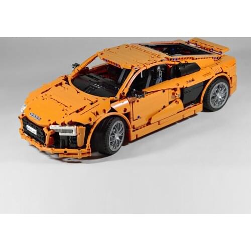 Technic RC super sports car R8 MOC brick accessories set MOC 4463 building blocks toy set DIY children compatible remote control