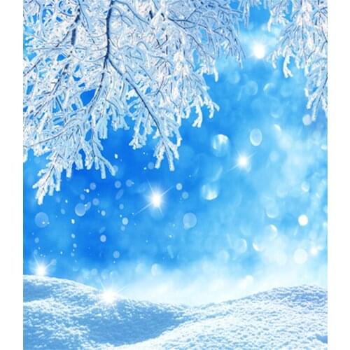 Red Festival Backdrop for Christmas White Snow Xmas Photo Background Cloth Digital Printed Studio Props