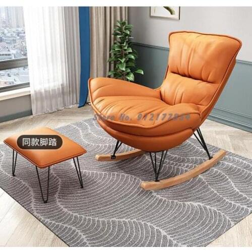 Nordic net red rocking chair lazy leisure lounge chair household light luxury rocking chair living room nap balcony single sofa