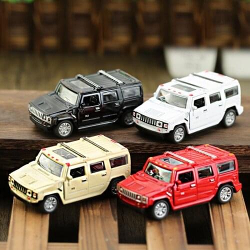 Diecast 1:32 Simulation Exquisite Hummer Openable Door Automobile Ornaments Decorations Alloy Model Cars Toys Gifts for Children