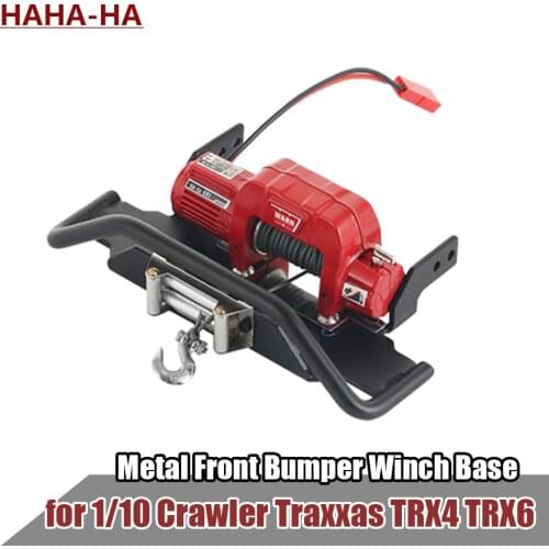 Metal Front Bumper Winch Base for 1:10 RC Crawler -Traxxas TRX-4 G500 4x4 TRX-6 G63 6x6 with Screws Upgrade Parts