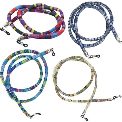 Multicolor Ethnic Style Eyeglass Round Rope Chain Bohemain Coarse Cotton Sunglasses Holder Retainer Decoration