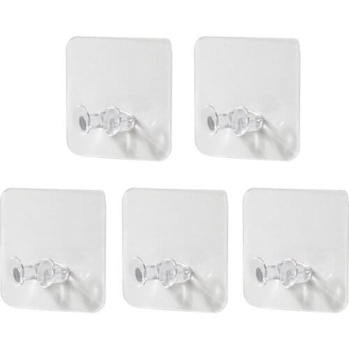 Multi-Function Hook Transparent Plug Wall Storage Hook Punch-Free Power Line Socket Holder Kitchen Stealth Wall Adhesive Office