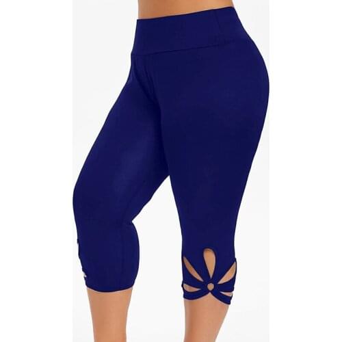 Ladies Leggings Vrouwen Solid Color Hollow Elastische Taille Women Casual Leggings Broek Jeggings Leggins Plus Size