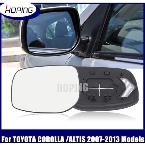 Hoping Exterior Rearview Mirror Glass Lens For TOYOTA COROLLA For Altis 2007 2008 2009 2010 2011 2012 2013 Side Mirror Lens