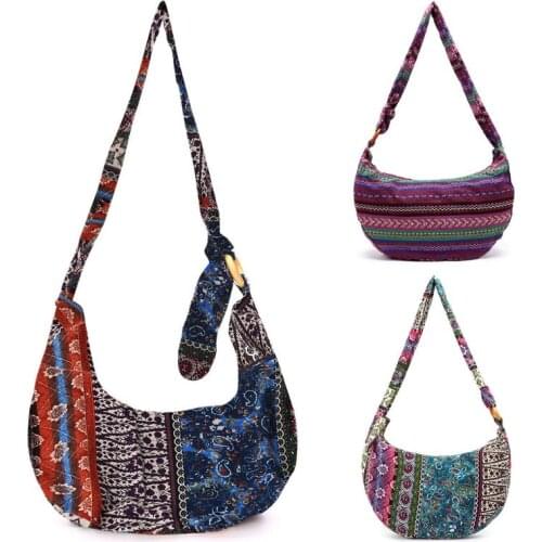New Women Vintage Ethnic Shoulder Bag Crossbody Boho Hippie Tote Messenger Bags
