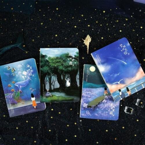 2021 New Sketchbook Drawing School Notebook Paper 80 Sheets luminous Sketch book Stationery products office shcool Supplies Gift