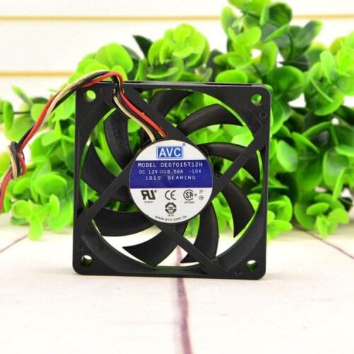 New original DE07015T12H 12V 0.5A 7CM 7015 3 line CPU single ball cooling fan