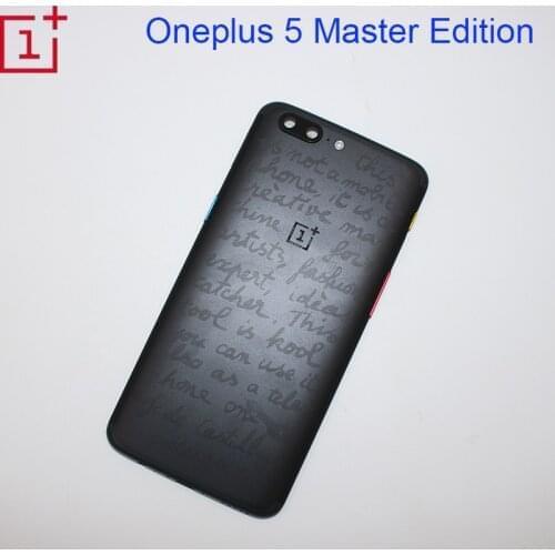 Original Oneplus 5 1+ 5 A5000 Back Battery Cover Door Rear Housing Case Master Signature Edition With Camera Lens Frame + Logo