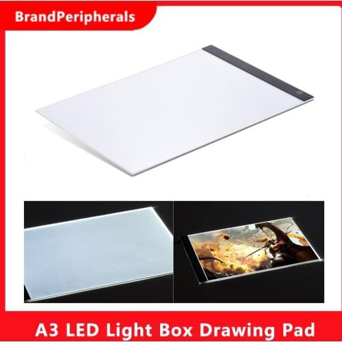 Portable A3 LED Light Box Drawing Tracing Tracer Copy Board Table Pad Panel Copyboard with Memory Function Step less Brightness