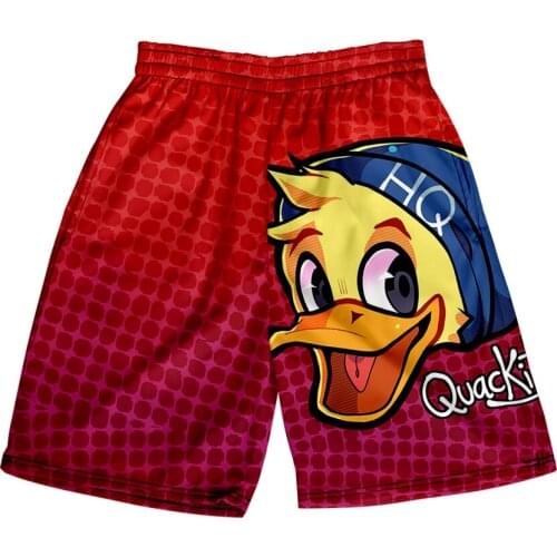 Anime Quackity Casual Shorts Unisex Streetwear Hip Hop 3D Short Harajuku Hipster High Quality Loose Casual Kawaii Pants