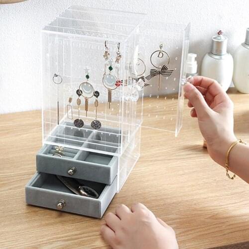 Clear Crystal Cosmetic Storage Practical Classic Delicate Texture Durable Rack Makeup Display Shelf Bedroom Home Organizer