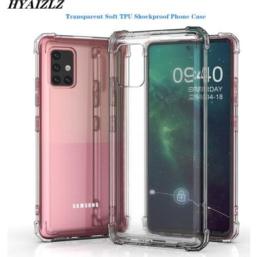 Clear Shockproof Case for Galaxy A51 A71 M31S M01 A21S A41 A31 A11 A01 A20S A10S A60 A40 M11 M21 A50 A20 A30 Soft TPU Back Cover