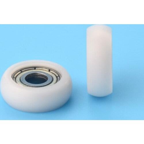 5pcs 5x17x6mm 695ZZ bearing delrin POM coated Roller R4.5mm round type pulley wheel for 2020 track guide wheel rolling pulley