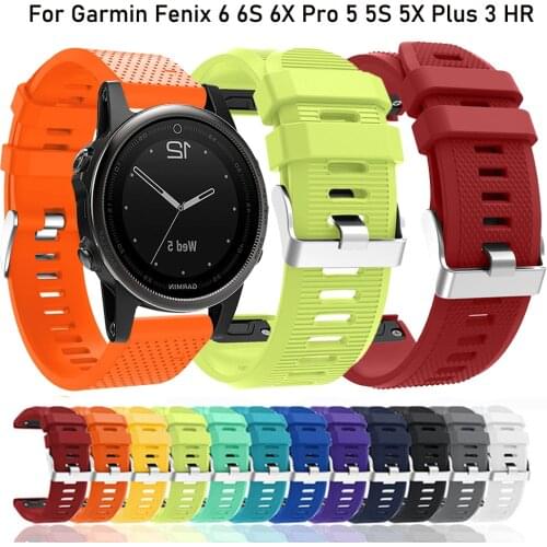 Replacement wrist band for QuickFit Garmin Fenix 6 6X 6S/5S 5X 5 Plus 3HR Silicone Strap Forerunner 945 935 Watchband 20 22 26mm