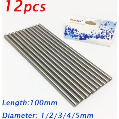 Free Shipping 12PCS HSS Steel Axle Metal Rod Shaft For DIY RC Car/Boat/Aircraft Model Diameter 1/2/3/4/5mm Length 100mm