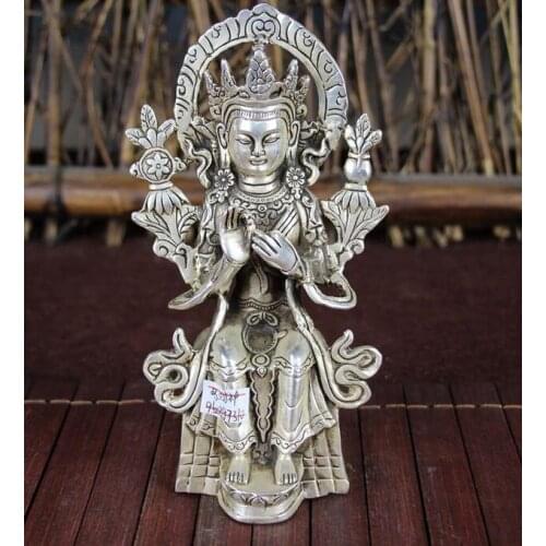 Tibet Buddhism Maitreya Bronze buddha Statue