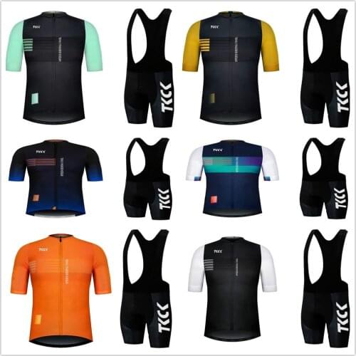 TKCK sports team bike jersey set cycling bib shorts jersey kit roupa de ciclismo masculino maillot ciclismo MTB cycling jersey