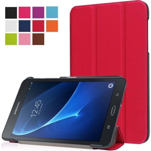 Ultra Slim Custer 3-Folder Folio Stand PU Leather Magnetic Cover Case For Samsung Galaxy Tab A 7.0 SM-T280 T280N T285 7" Tablet