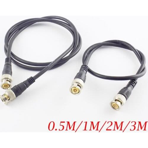 0.5M/1M/2M/3M BNC Male To Male Adapter Cable For CCTV Camera BNC Connector 75ohm Cable Camera BNC Accessories