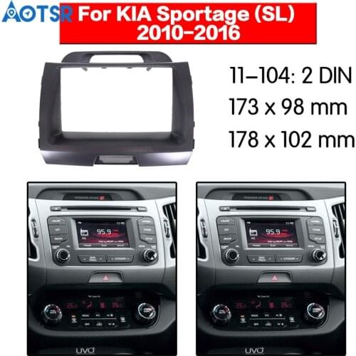 2 din Fascia stereo Fitting installation adapter fascia For KIA Sportage (SL) 2010-2016 frame Trim Audio Fascias adapter DVD