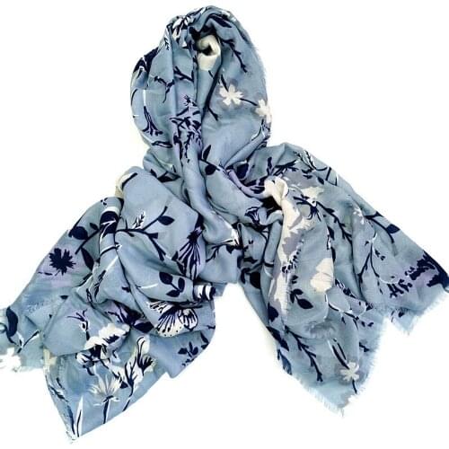 2021 Women Fashion Floral Printed Pattern Cotton Scarf Shawls Wraps Hijabs 10pcs/lot