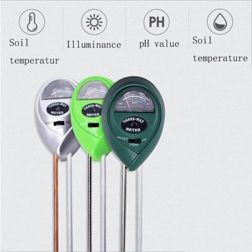 3-in-1 soil detector hygrometer gardening tester pH illuminance ph meter soil instrument garden plant flower wet instrument