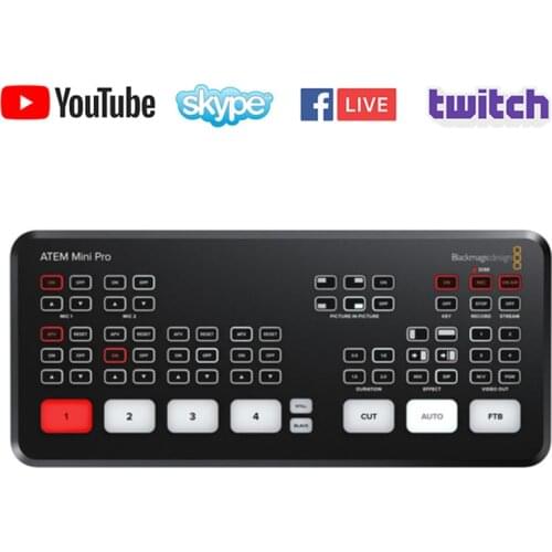 ATEM Mini Pro ATEM Mini Original Blackmagic Design Live Stream Switcher Multi-view and Recording New Features