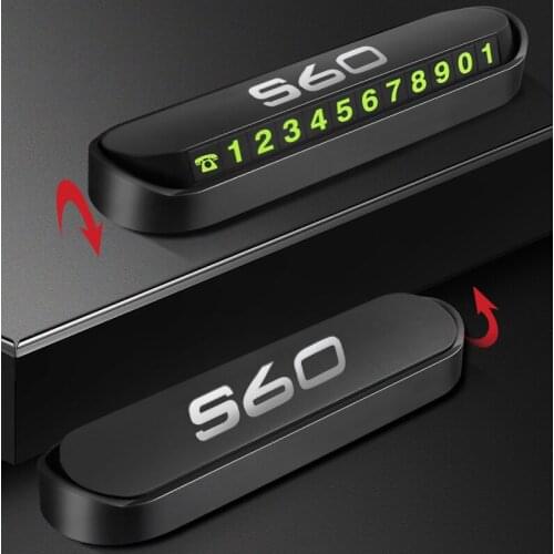 Car Styling Temporary Parking Card Phone Number Card Plate Car sticker For VOLVO S60 Auto interior Accessories