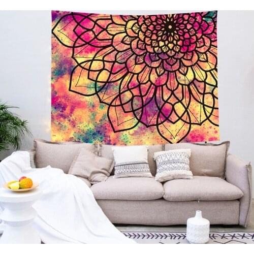 Bohemian Mandala Flower of Life Tapestry Wall Carpet Background Cloth Family Meditation Bedroom home personality decoration