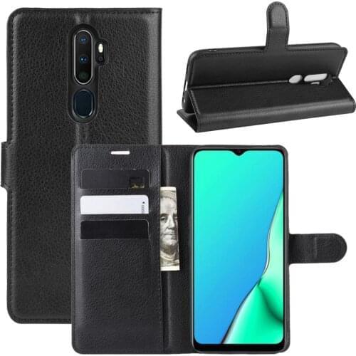 100pcs/lot phone case Lychee Wallet Leather Case For OPPO A9 A5 2020 Realme 5 Pro C2 X Reno 2 Z A1K