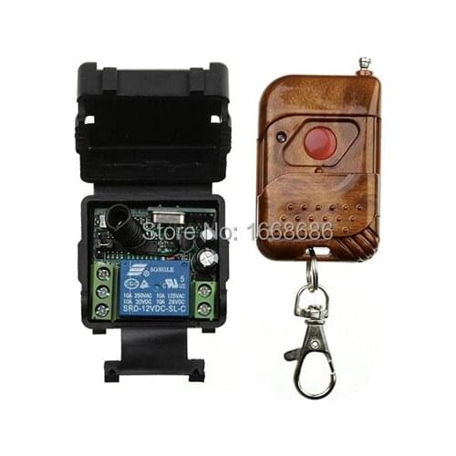DC12V 10A 1CH RF Wireless Remote Control Switch/Radio Controlled Switch System Receiver and Transmitter Garage Door window /lamp