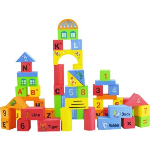 Kid Building Blocks Educational Learning Preschool Toy Super Big Foam Safe EVA 70 Units Creative Figure Stacking Christmas Gift