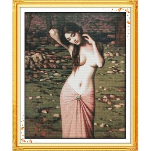 Everlasting Love Bath Chinese Cross Stitch Kits Ecological Cotton Stamped Printed 14CT 11CT DIY Gift Wedding Decoration For Home