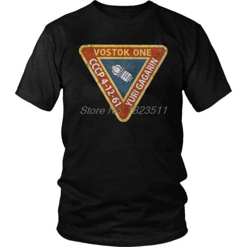Tvoe CCCP Vostok T Shirt Men Cotton Printed T-shirts Graphic Tshirt Short Sleeve Soviet Union USSR Tees Tops Harajuku Streetwear